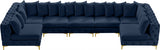 Tremblay Blue Velvet Modular Sectional from Meridian - Luna Furniture