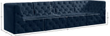 Tuft Blue Velvet Modular 128" Sofa from Meridian - Luna Furniture