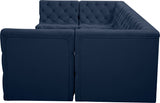 Tuft Blue Velvet Modular Sectional from Meridian - Luna Furniture