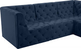 Tuft Blue Velvet Modular Sectional from Meridian - Luna Furniture