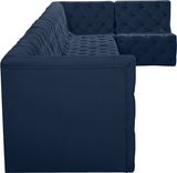 Tuft Blue Velvet Modular Sectional from Meridian - Luna Furniture