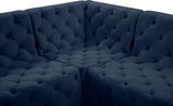 Tuft Blue Velvet Modular Sectional from Meridian - Luna Furniture