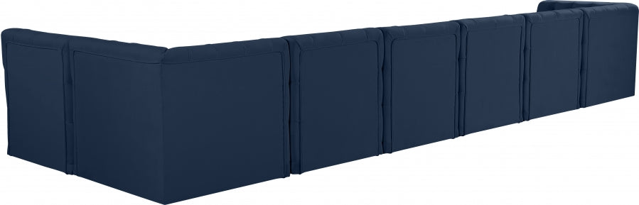 Tuft Blue Velvet Modular Sectional from Meridian - Luna Furniture