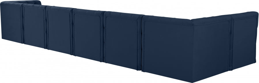 Tuft Blue Velvet Modular Sectional from Meridian - Luna Furniture