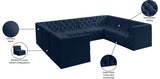 Tuft Blue Velvet Modular Sectional from Meridian - Luna Furniture