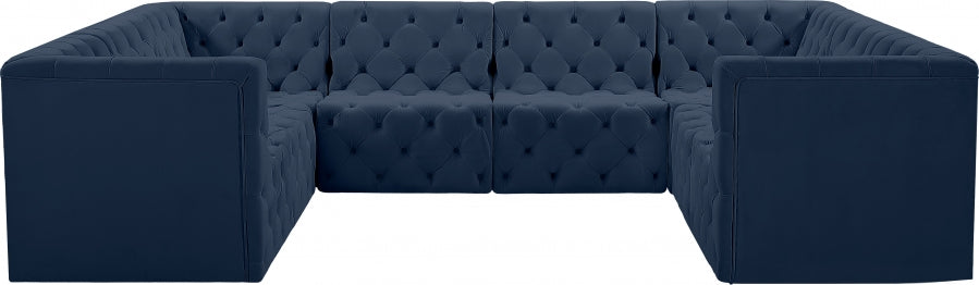 Tuft Blue Velvet Modular Sectional from Meridian - Luna Furniture