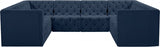 Tuft Blue Velvet Modular Sectional from Meridian - Luna Furniture