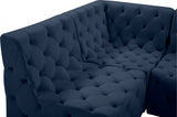 Tuft Blue Velvet Modular Sectional from Meridian - Luna Furniture