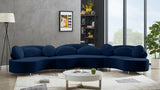 Vivacious Blue Velvet 3pc. Sectional from Meridian - Luna Furniture