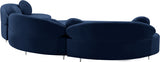 Vivacious Blue Velvet 3pc. Sectional from Meridian - Luna Furniture