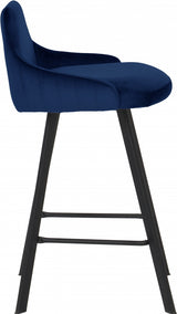 Viviene Blue Velvet Counter Stool, Set of 2 from Meridian - Luna Furniture