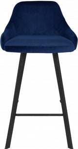 Viviene Blue Velvet Counter Stool, Set of 2 from Meridian - Luna Furniture