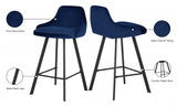 Viviene Blue Velvet Counter Stool, Set of 2 from Meridian - Luna Furniture