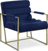 Wayne Blue Velvet Accent Chair from Meridian - Luna Furniture