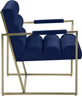 Wayne Blue Velvet Accent Chair from Meridian - Luna Furniture