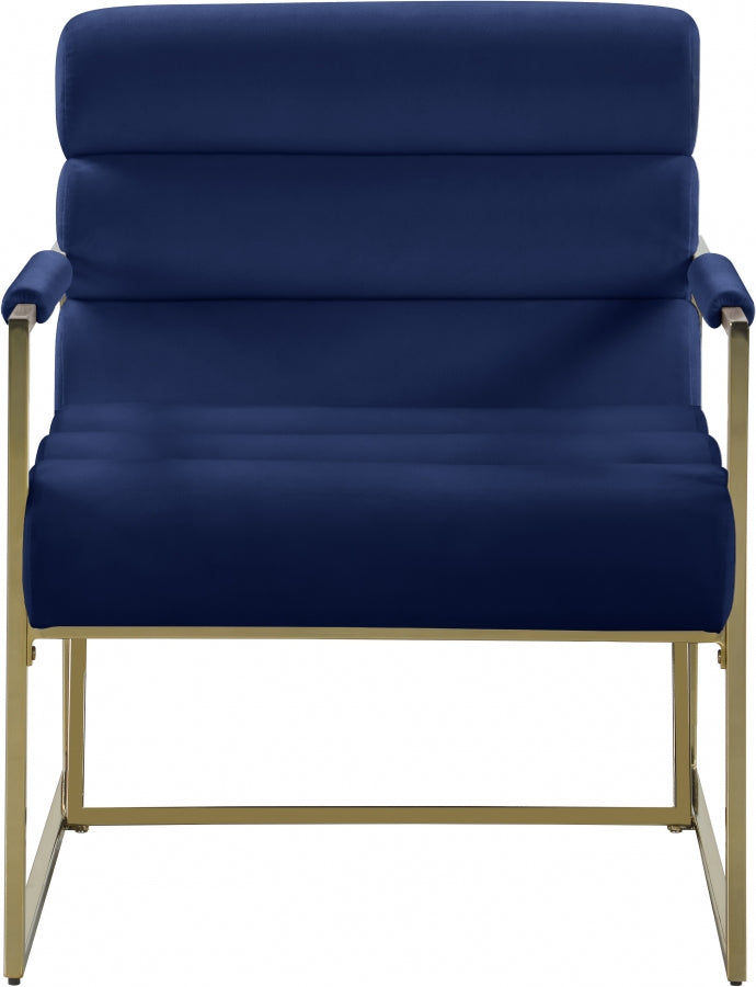 Wayne Blue Velvet Accent Chair from Meridian - Luna Furniture