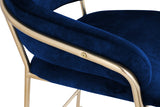 Yara Blue Velvet Counter Stool from Meridian - Luna Furniture