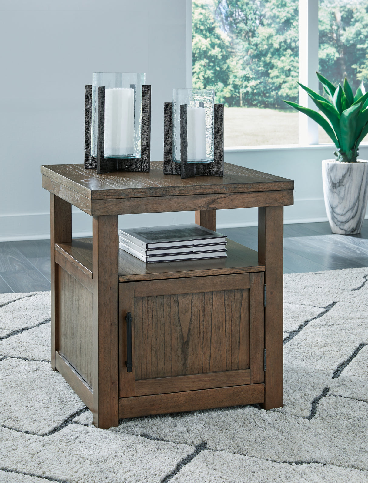 Boardernest Brown End Table from Ashley - Luna Furniture