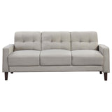 Bowen 2-piece Upholstered Track Arms Tufted Sofa Set Beige from Coaster - Luna Furniture