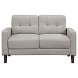 Bowen 2-piece Upholstered Track Arms Tufted Sofa Set Beige from Coaster - Luna Furniture