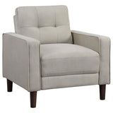 Bowen Upholstered Track Arms Tufted Chair Beige from Coaster - Luna Furniture