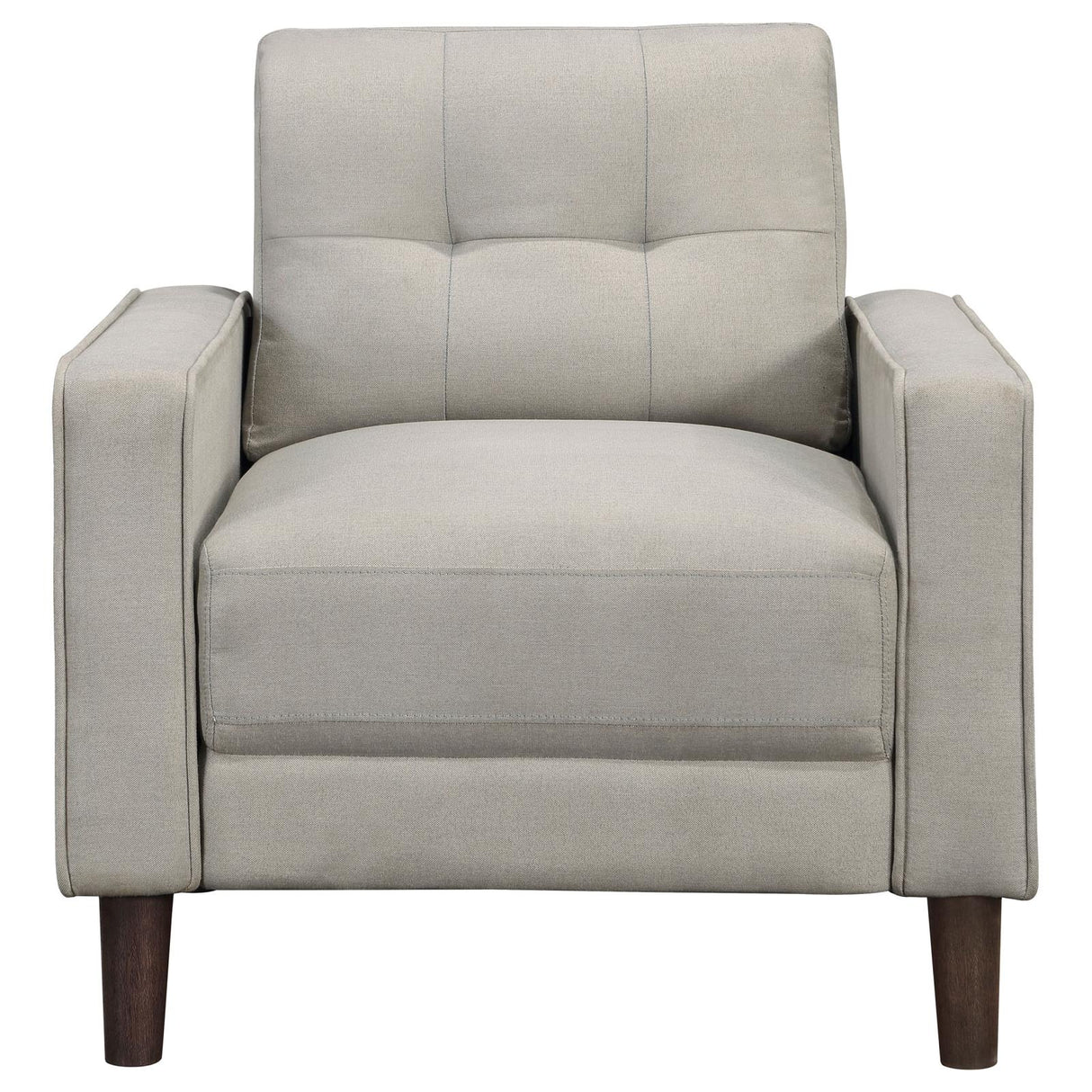 Bowen Upholstered Track Arms Tufted Chair Beige from Coaster - Luna Furniture