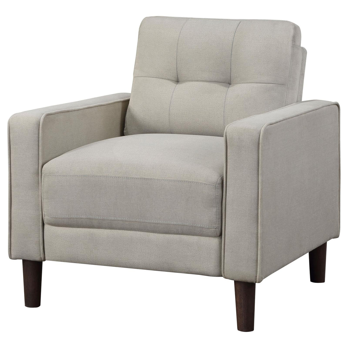 Bowen Upholstered Track Arms Tufted Chair Beige from Coaster - Luna Furniture