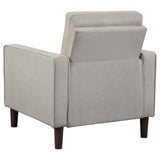 Bowen Upholstered Track Arms Tufted Chair Beige from Coaster - Luna Furniture