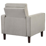 Bowen Upholstered Track Arms Tufted Chair Beige from Coaster - Luna Furniture