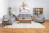 Bowen Upholstered Track Arms Tufted Chair Grey from Coaster - Luna Furniture