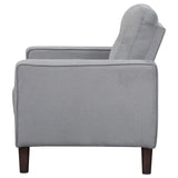 Bowen Upholstered Track Arms Tufted Chair Grey from Coaster - Luna Furniture