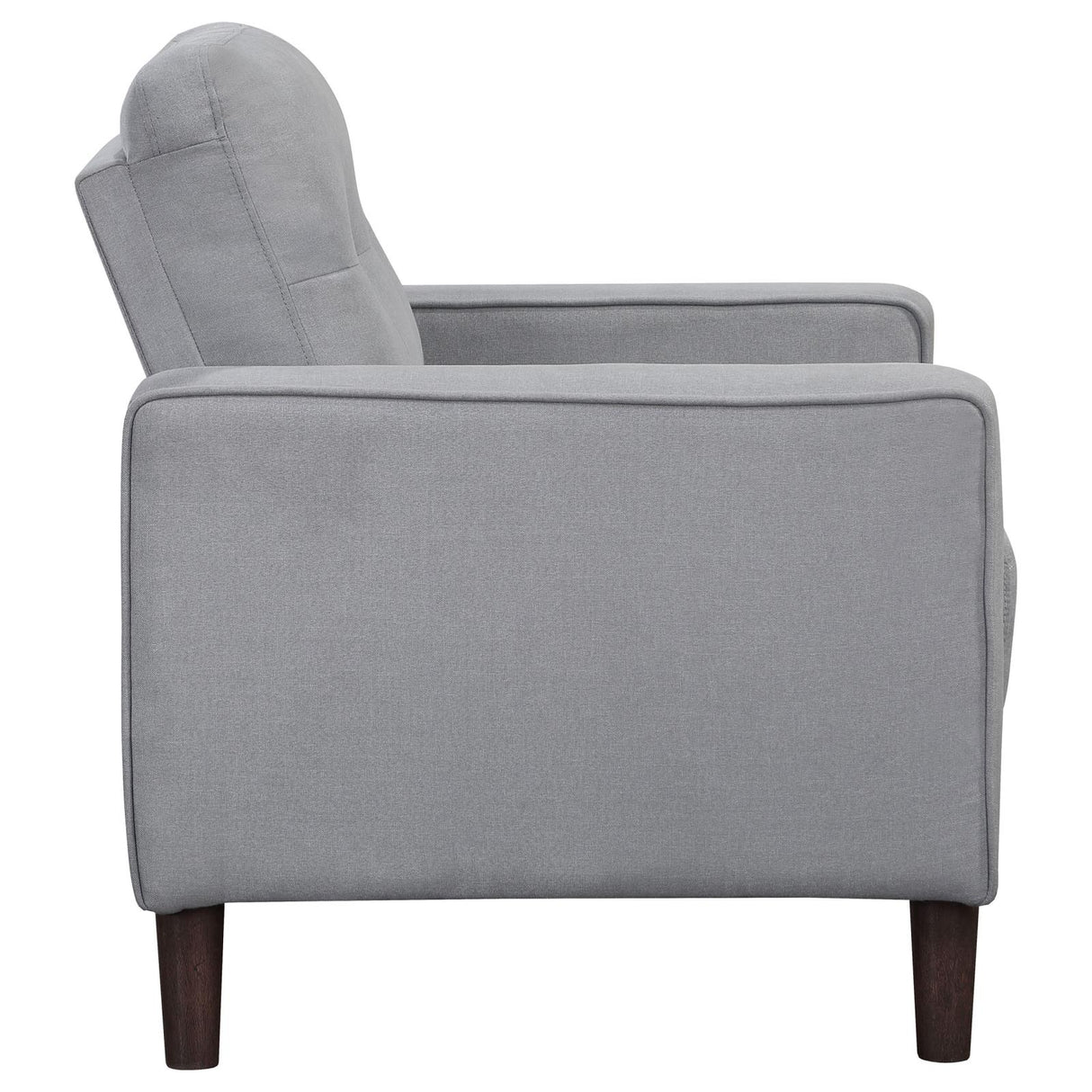 Bowen Upholstered Track Arms Tufted Chair Grey from Coaster - Luna Furniture