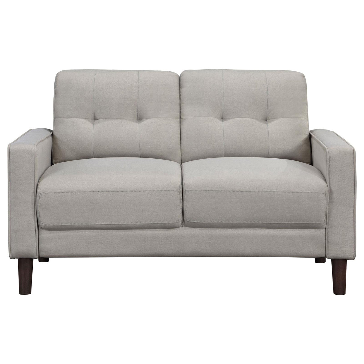 Bowen Upholstered Track Arms Tufted Loveseat Beige - 506786 - Luna Furniture