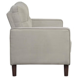 Bowen Upholstered Track Arms Tufted Loveseat Beige - 506786 - Luna Furniture