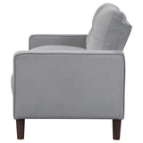 Bowen Upholstered Track Arms Tufted Loveseat Grey - 506782 - Luna Furniture