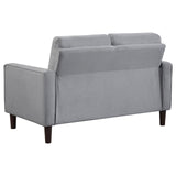 Bowen Upholstered Track Arms Tufted Loveseat Grey - 506782 - Luna Furniture