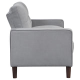 Bowen Upholstered Track Arms Tufted Loveseat Grey - 506782 - Luna Furniture