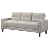 Bowen Upholstered Track Arms Tufted Sofa Beige - 506785 - Luna Furniture