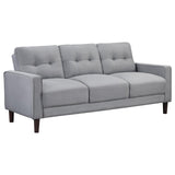 Bowen Upholstered Track Arms Tufted Sofa Grey from Coaster - Luna Furniture