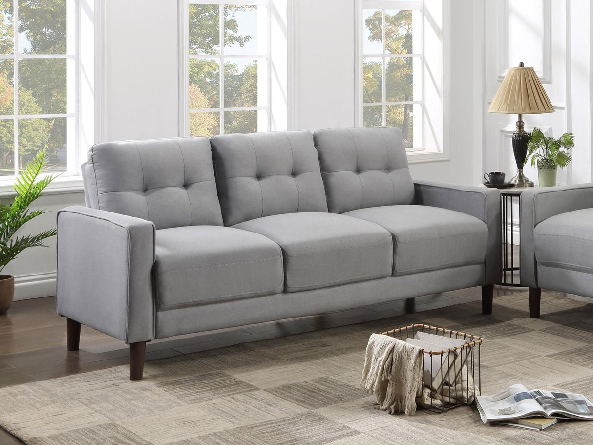 Bowen Upholstered Track Arms Tufted Sofa Grey from Coaster - Luna Furniture