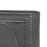 Bowfield Upholstered Bed with Nailhead Trim Charcoal from Coaster - Luna Furniture