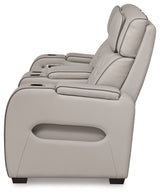 Boyington Gray Power Reclining Loveseat with Console from Ashley - Luna Furniture