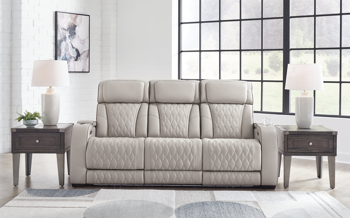 Boyington Gray Power Reclining Sofa from Ashley - Luna Furniture