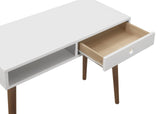 Bradenton White/Walnut 1-Drawer Writing Desk from Coaster - Luna Furniture