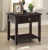 Bradford Square 1-Shelf End Table Walnut from Coaster - Luna Furniture