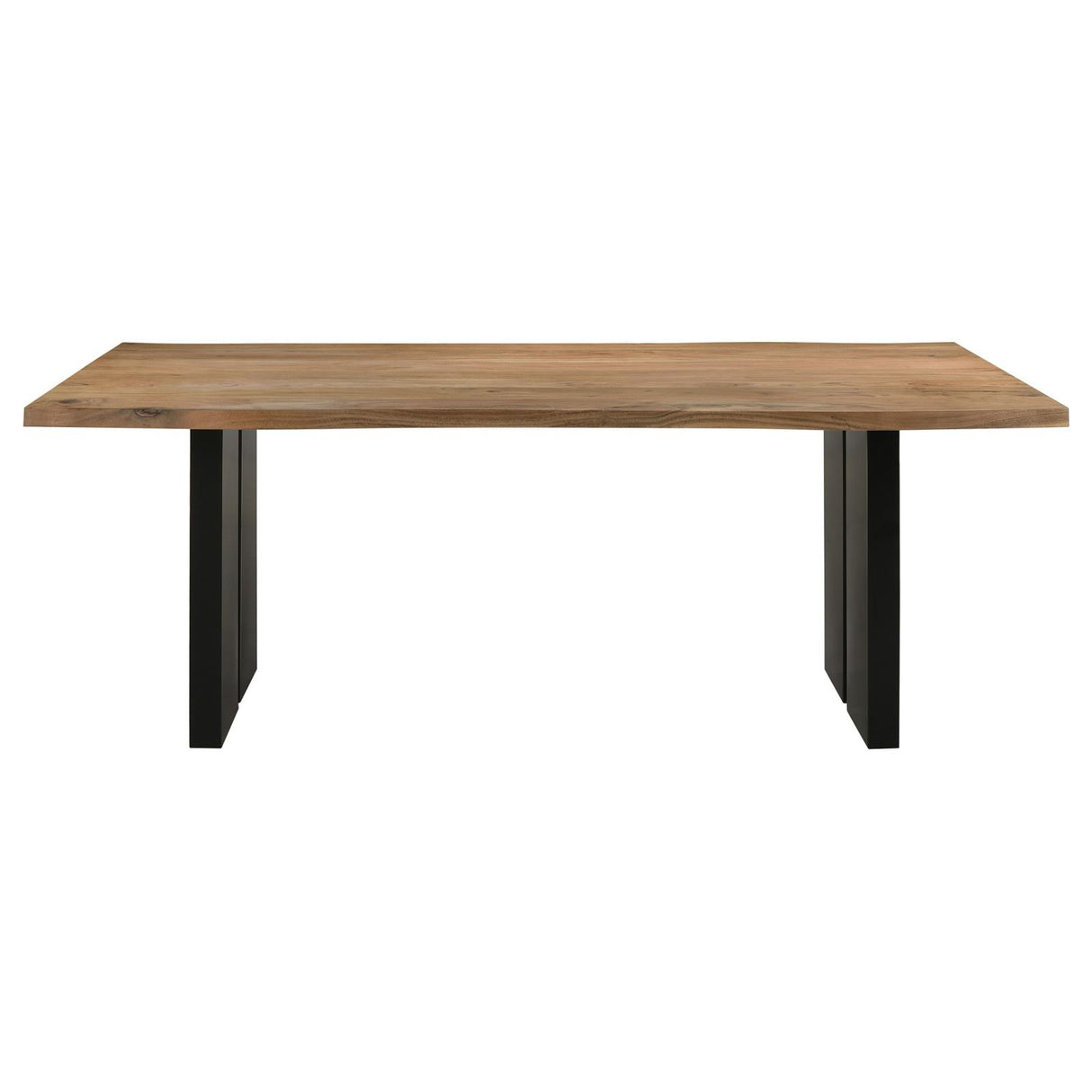 Bradshaw Rectangular Live Edge Dining Table Natural Acacia and Black from Coaster - Luna Furniture