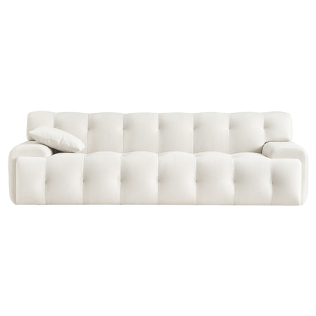 Brampton Cream Velvet Sofa 90 inch - AFC02052 - Luna Furniture