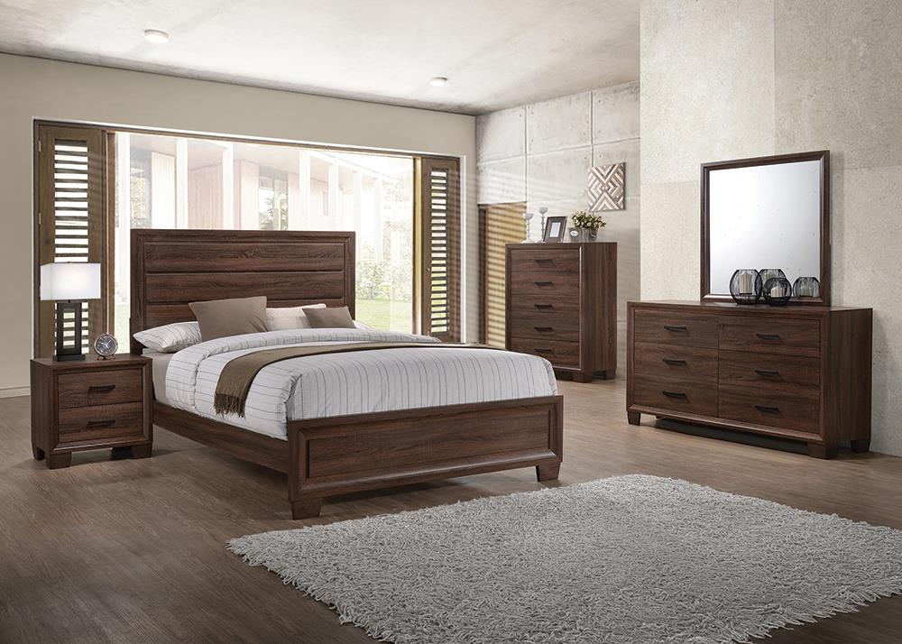 Brandon Medium Warm Brown 5-Piece Eastern King Bedroom Set from Coaster - Luna Furniture