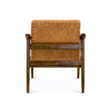 Brandon Tan Leather Lounge Chair Tan - AFC00034 - Luna Furniture