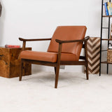 Brandon Tan Leather Lounge Chair Tan - AFC00034 - Luna Furniture